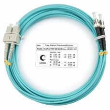 Шнур оптический duplex SC-ST 50/125 mm OM3 20м LSZH Cabeus FOP-50-SC-ST-20m
