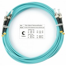 Шнур оптический duplex ST-ST 50/125 mm OM3 20м LSZH Cabeus FOP-50-ST-ST-20m