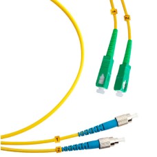 Шнур оптический duplex SC/APC-FC/UPC 9/125 sm 10м LSZH Cabeus FOP(d)-9-SC/APC-FC/UPC-10m