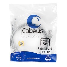Шнур коммутационный RJ-45 кат.5е (3 м) Cabeus PC-UTP-RJ45-Cat.5e-3m-RD
