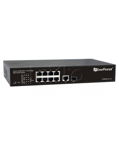 Коммутатор PoE 8-портовый EverFocus ES0812-31 в Ярославле Коммутаторы Pintop.ru